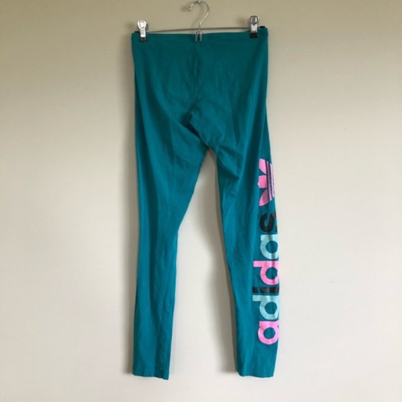 FWP - Adidas Teal Leggings with logo - Picture 2 of 6